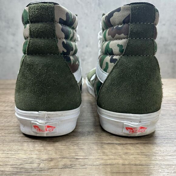 VANS~Men’s~Green Camo 508731  Hi-Top Skateboarding Sneakers~Size 13 - Picture 4 of 8